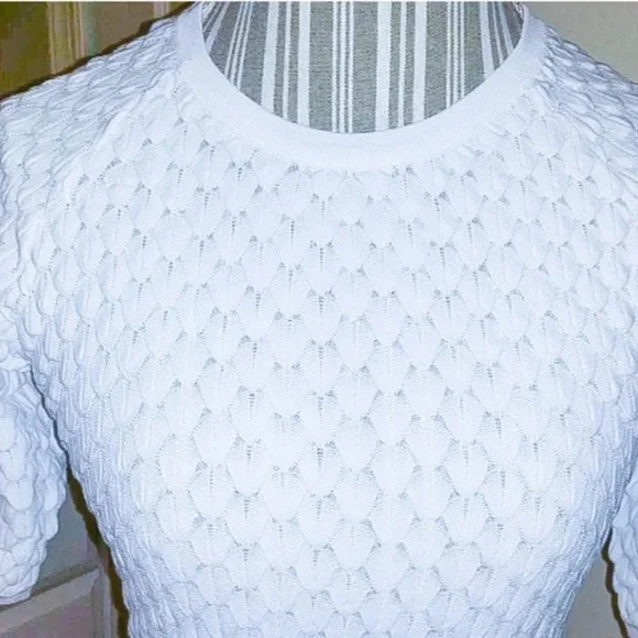 VENUS White Stretch Sweater Dress - Picture 2 of 8